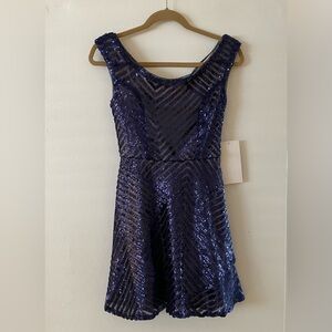 NWT Honey and Rosie Blue Sequin Sleeveless Prom, Dance, Special occasion.